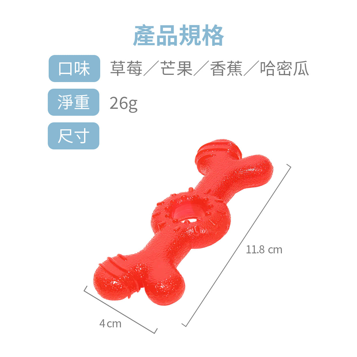 ROOP 狗狗磨牙玩具-水果軟膠系列(柔軟彈牙)