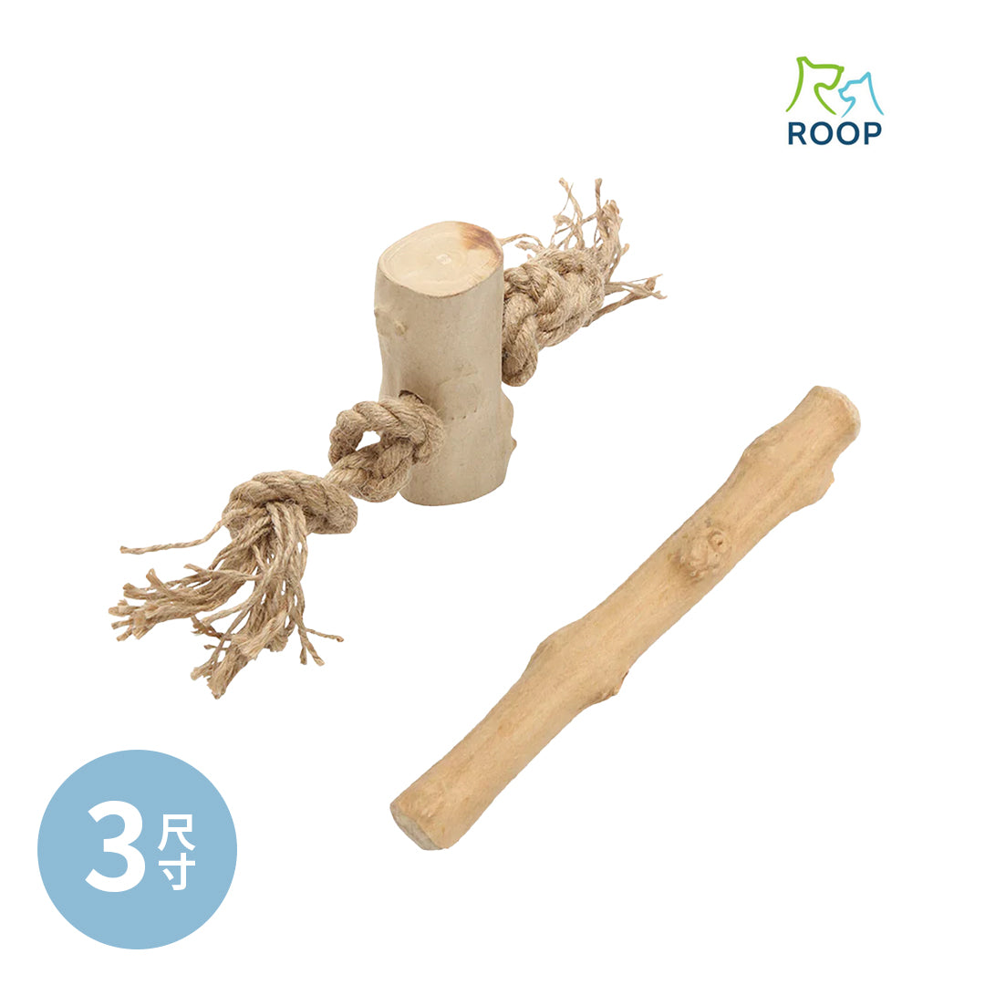 ROOP 狗狗啃咬玩具-天然咖啡木