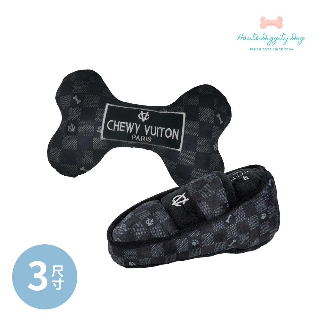 Haute Diggity Dog 狗狗精品發聲玩具-LV黑色格紋系列