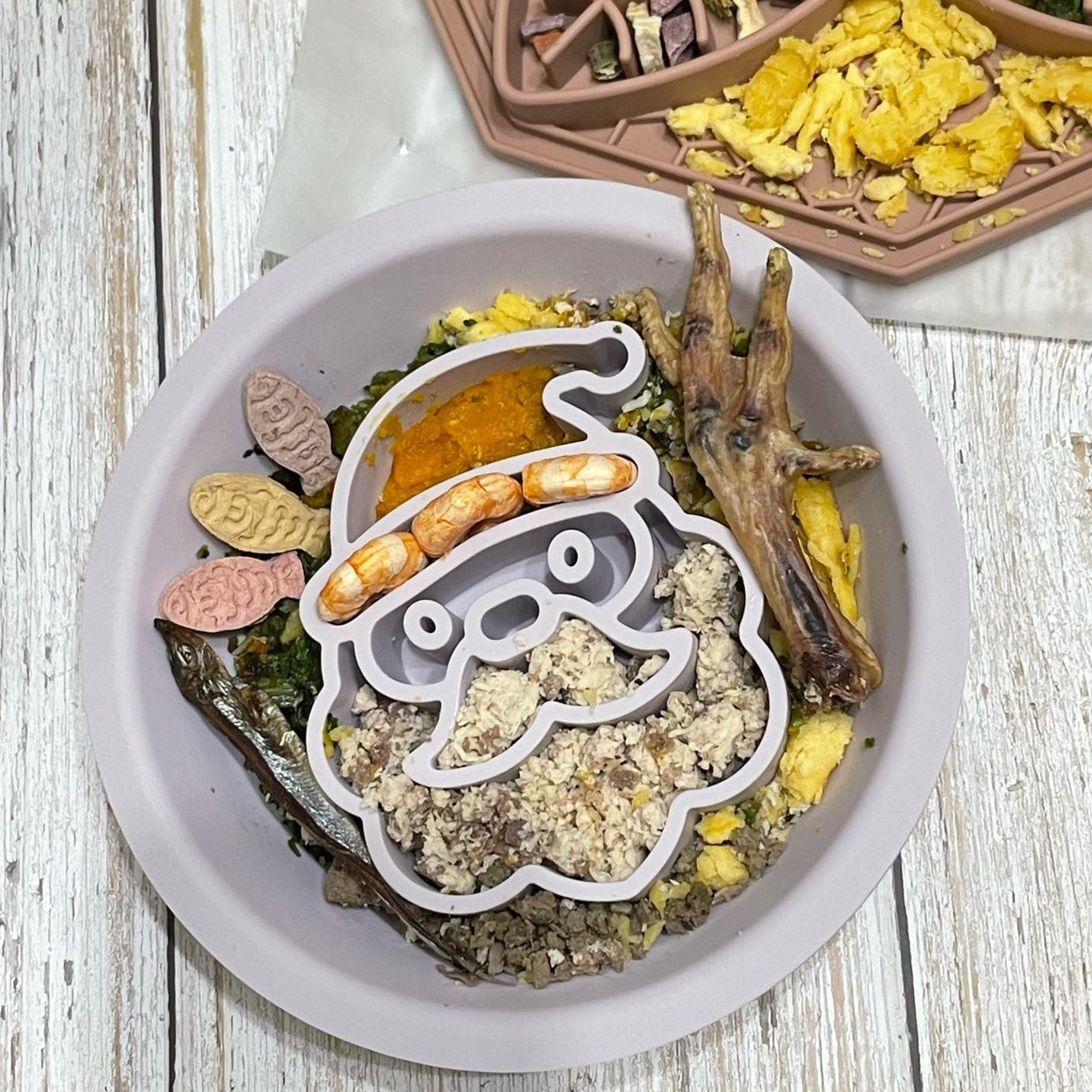 OMOM 慢舔食兩用碗-聖誕老公公