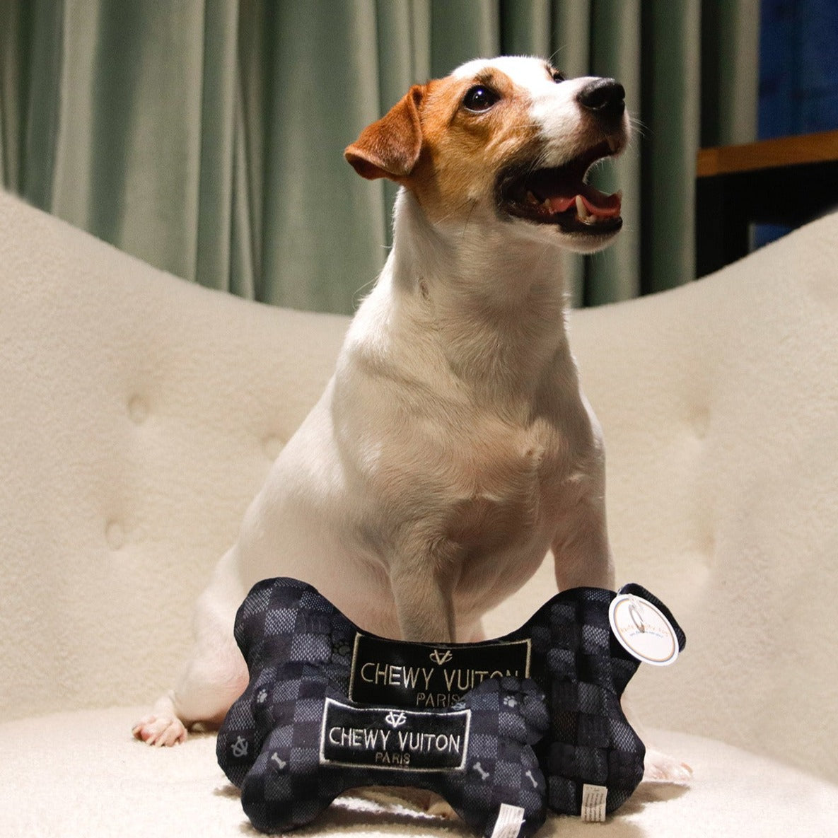 Haute Diggity Dog 狗狗精品發聲玩具-LV黑色格紋系列