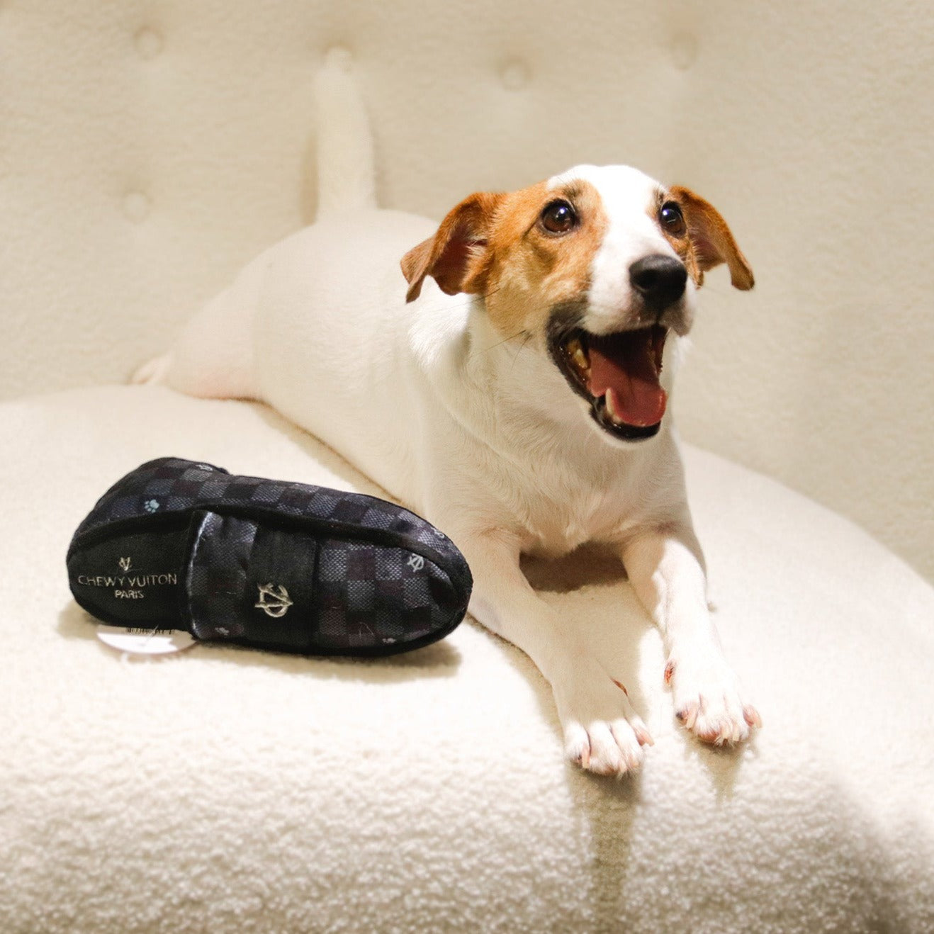 Haute Diggity Dog 狗狗精品發聲玩具-LV黑色格紋系列