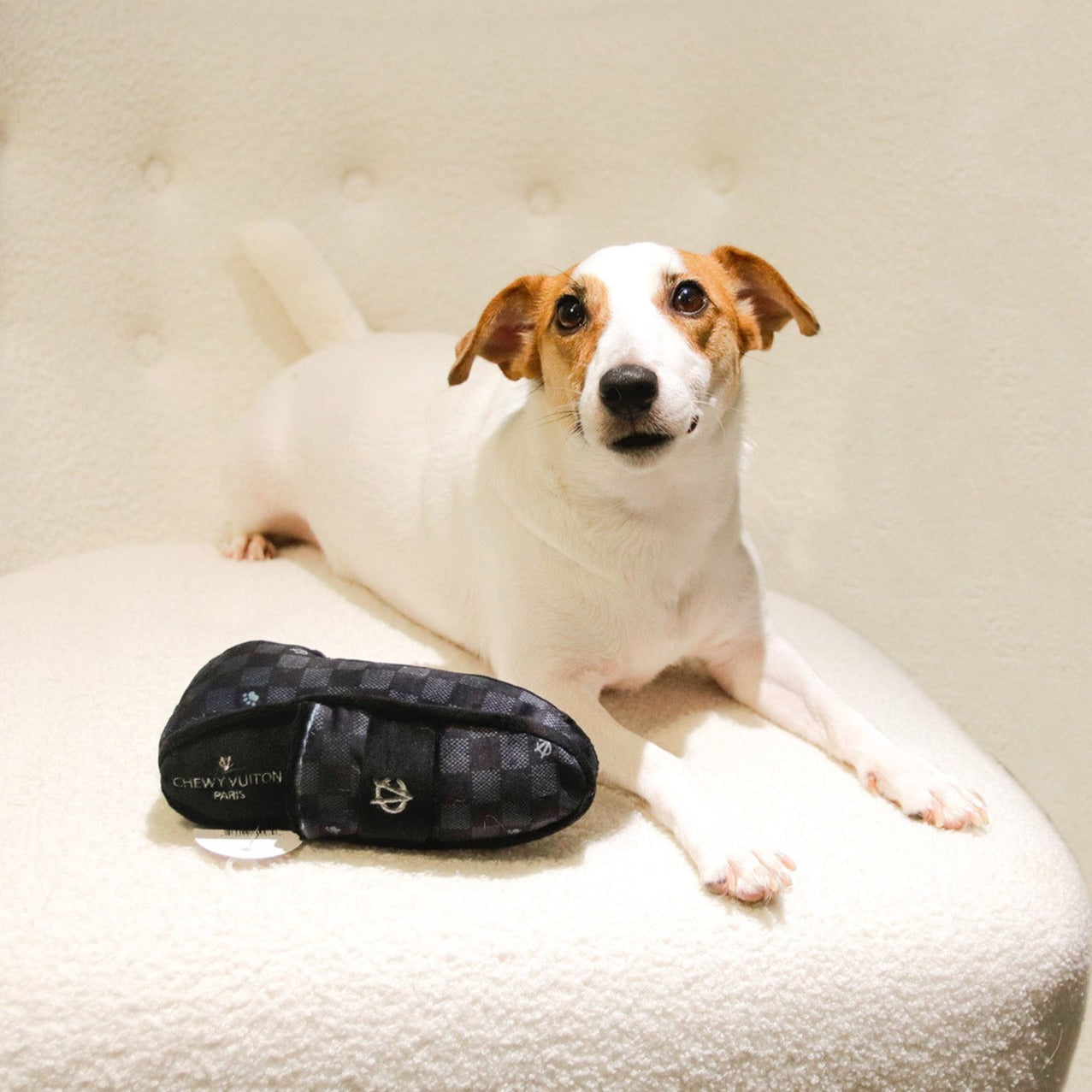 Haute Diggity Dog 狗狗精品發聲玩具-LV黑色格紋系列