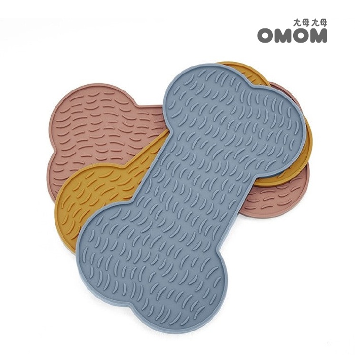 OMOM 寵物舔食墊-狗骨頭 入門款