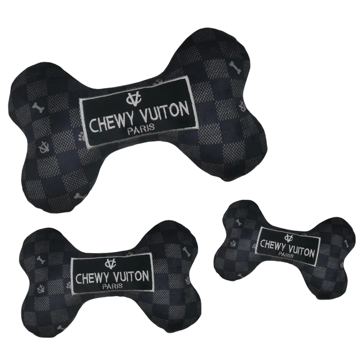 Haute Diggity Dog 狗狗精品發聲玩具-LV黑色格紋系列